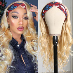 LYRIC - Blonde #613 Body Wave Headband Wig *No Lace No Glue* Beginner Friendly & Convenient