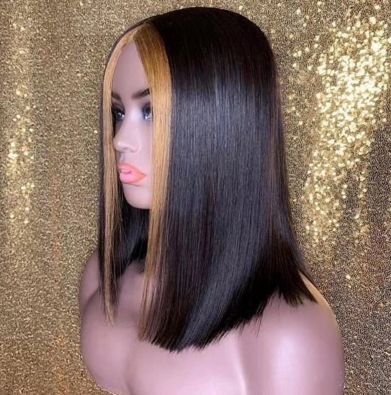 Bob Wigs Highlighted 100% Virgin Hair Free Shipping Full Lace Wig Lace Front Wig 2
