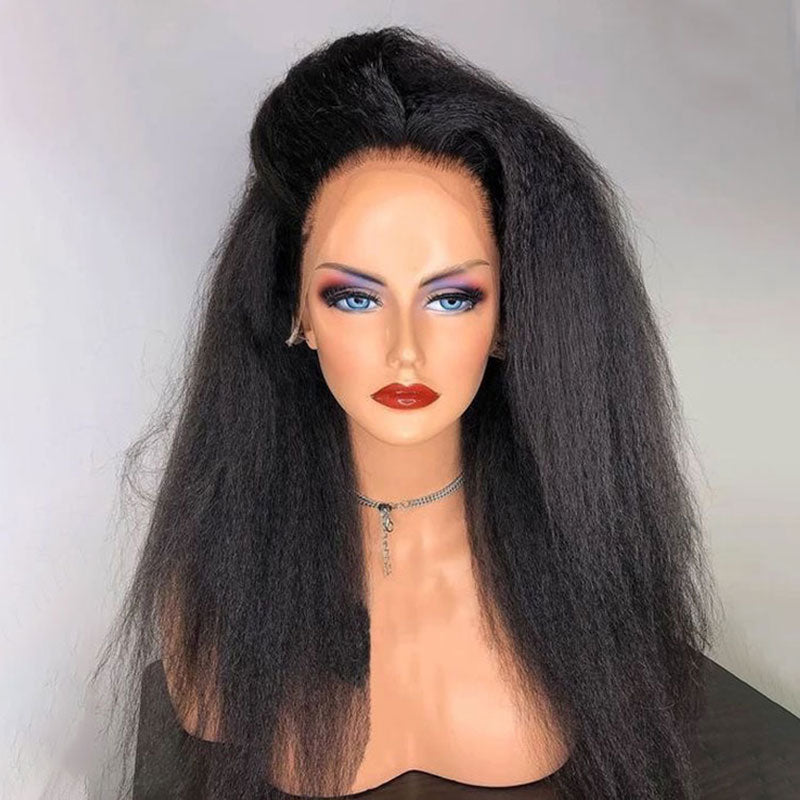 Kinky Straight 13x4 Lace Fronts Wig 100% Human Hair Wig