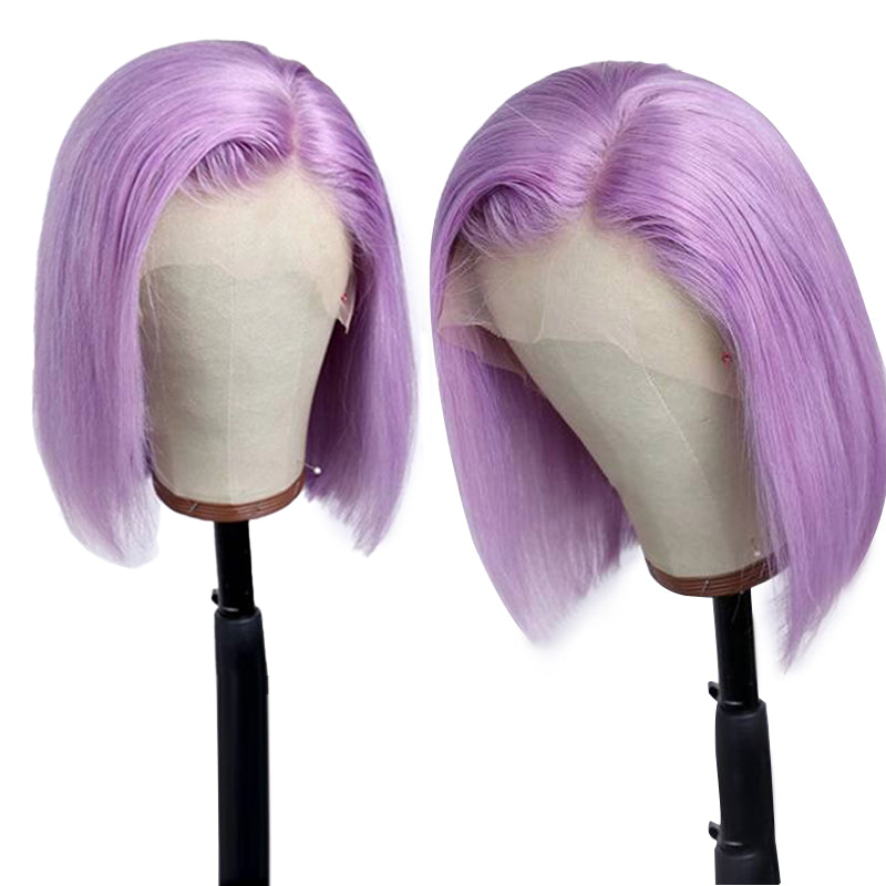 Lavender Vibe Bob Lace Front Wig Full Lace Wig Human Hair Wigs