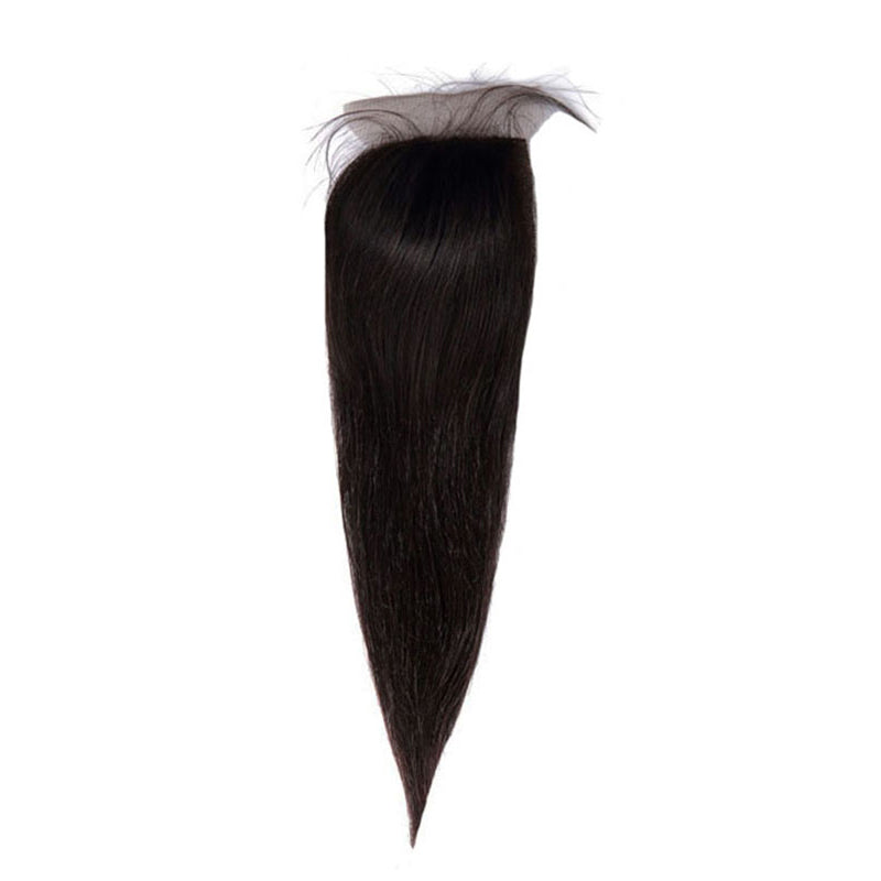 3 Bundles With a Silk Closure 4×4 Straight Hair 100% Virgin Hair Extensions