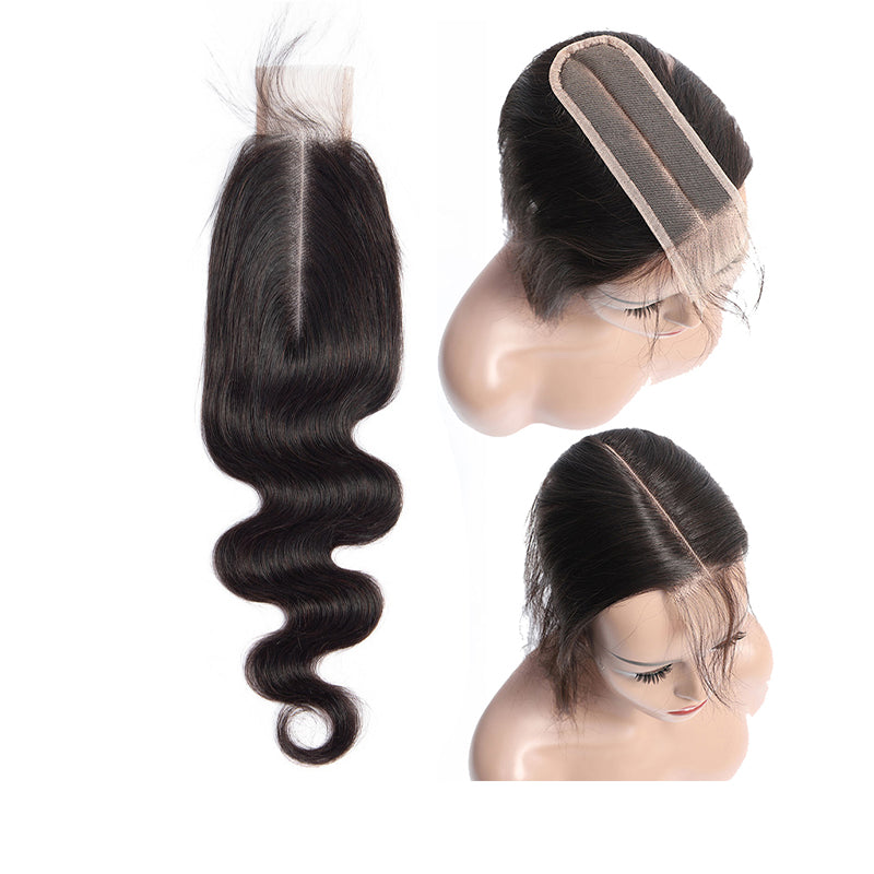 3 Bundles With a 6×2 Lace Closure Body Wave Virgin Hair Extensions
