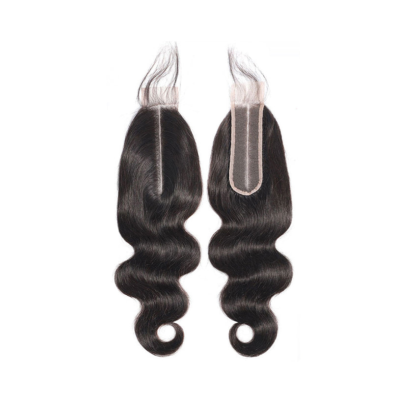 6×2 Lace Closure Body Wave Deep Middle Part 100% Virgin Hair Extensions